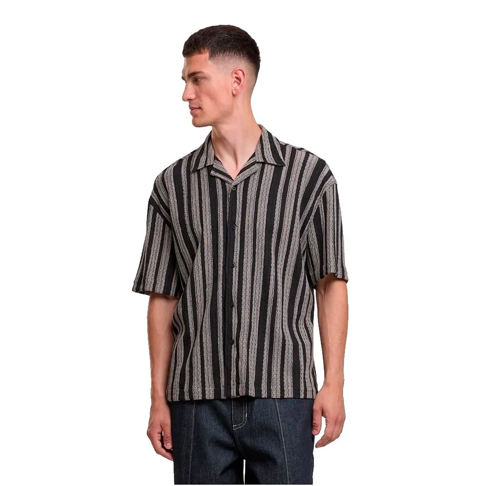 Camicia A Maniche Corte Tb8216 Black / White 4XL - Urban classics - FashionsVida