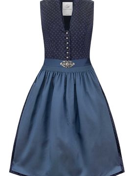 Dirndl Marlina (dunkelblau, Gr. 48) von Heimatgwand für Damen, 75% Polyester, 25% Baumwolle