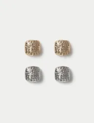Pack Stud Earrings Gold Mix female