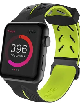 Sangle Action Band Apple Watch Black / Yellow 38/40 mm unisex - Xdoria - FashionsVida