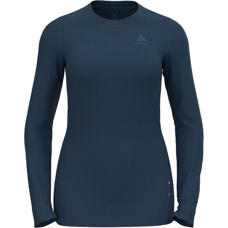 Top crew neck l/s merino 200 camiseta térmica manga larga mujer Azul (XL)