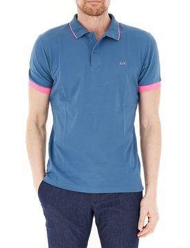 Polo in cotone AZZURRO POLVERE M