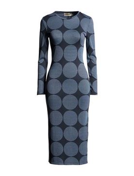 Midi-Kleid Damen Marineblau S Damen