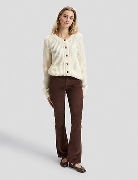 Loose Chunky Cardigan Ecru Größe S female