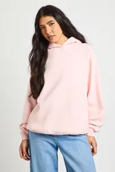 Womens Tall Raglan Seam Oversized Hoodie - Light Pink