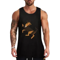 Geometric dogs - Australian Kelpie Tank Top Gym Tank Top Quick Dry Sleeveless Fitness Shirt