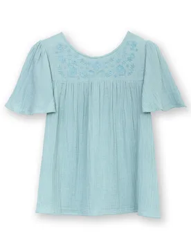 Kite Netherhay Muslin Blouse Soft Aloe - Kite Clothing - FashionsVida