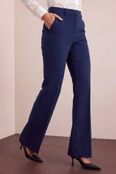 Women's Bootcut Leg Stretch Trousers in Navy Size: 20 - Navy - Size: 20
