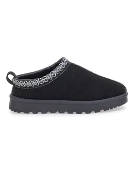 Pantofole nere con profilo decorato e interno in pelliccia PK1859C 38 - PITTARELLO LOVE - FashionsVida
