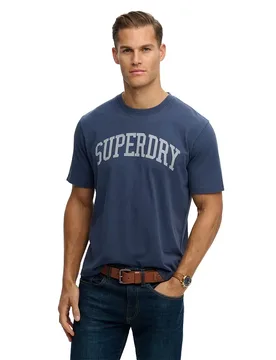 Maglietta A Maniche Corte Athletic Essential Lauren Navy XL - Superdry - FashionsVida