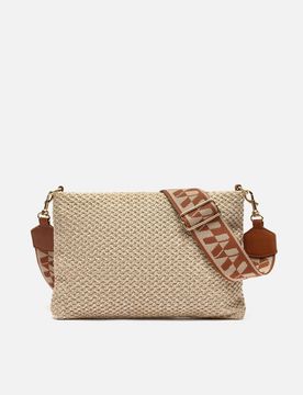 Ralenti petit sac bandoulière effet raphia