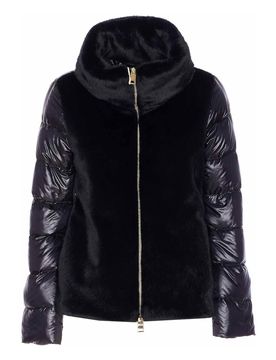 Herno Bomber Nero Con Chiusura Zip