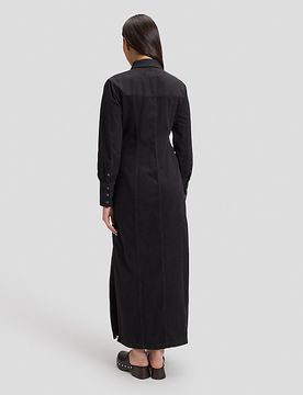 Slim Shaped Western Dress Dark Volume Größe XS female