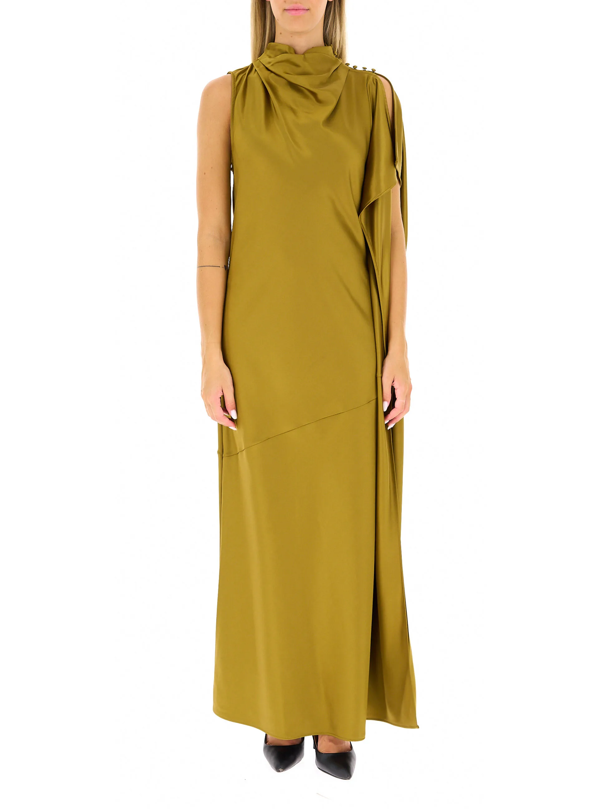 Abito in satin VERDE OLIVA 38 - PINKO - FashionsVida