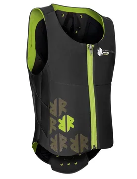 Sicherheitsweste BALLISTIC VEST JUNIOR schwarz/hellgrün 116 - Komperdell - FashionsVida