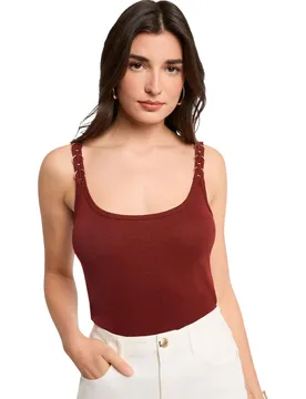 Damen Tank-Tops Braun 517761