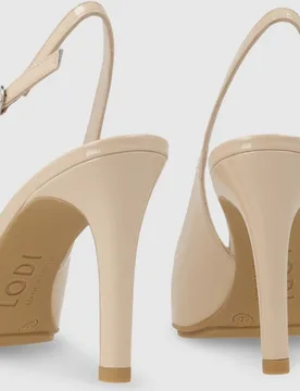 Zapatos de salón destalonados de mujer en charol con tachas - Lodi - FashionsVida