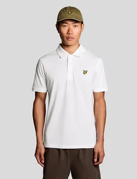 Men's Cotton Jersey Polo Shirt in White - Lyle & Scott - FashionsVida