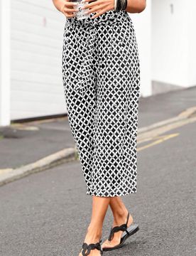 LASCANA Pantalón negro / blanco