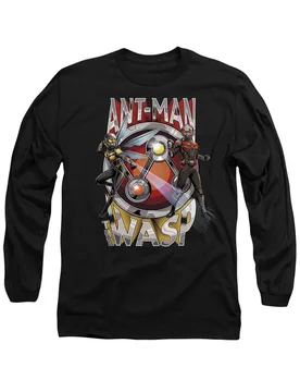AntMan One Inch Heroes Long Sleeve T-Shirt, Black - Black - Size: L - Marvel - FashionsVida