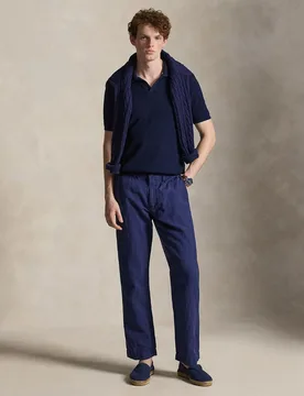 Pantalón chino slim fit de lino de hombre - Polo Ralph Lauren - FashionsVida
