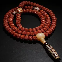 Polished Jade-like , 108 DIY Small Vajra Bodhi , Decorative Buddhist Beads, Long Bracelet