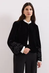 Eloise Velvet Jacket - Black - Size: 16
