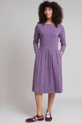 Women's Berry Ditsy Beechwood Jersey Dress Size: 10 - Multicolor - Size: 10