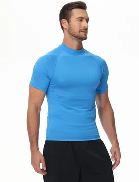 Mens Compression Rash Vest UPF 50+ Rash Guard Short Sleeve Swim Shirts Body Building Lightweight Quick Dry Surfing Gym Workout - Aliexpress - FashionsVida