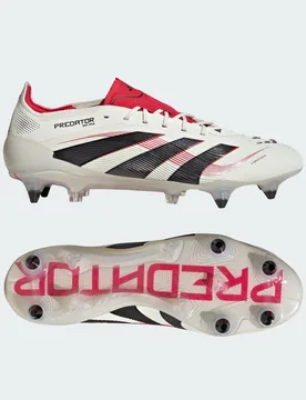 Scarpe da calcio Predator Elite Soft Ground 39 1/3 Off White / Core Black / Pure Ruby - Adidas - FashionsVida