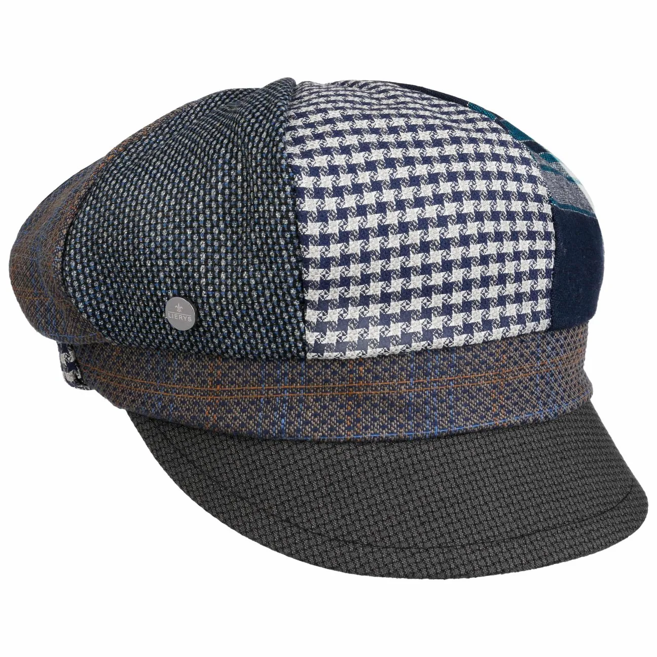 Burniston Patchwork Newsboy Cap by - navy - Damen - Size: One Size - Lierys - FashionsVida