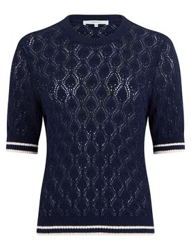 Diamond Pattern Short Sleeve Top