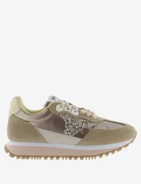 Glitter Chunky Trainers Gold female - Victoria - FashionsVida