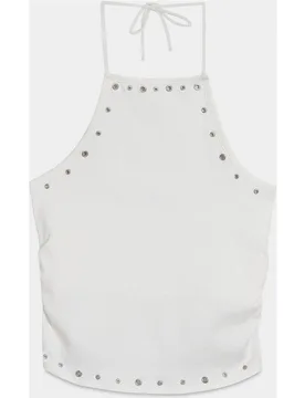Top fruncido de mujer con ojales - Noon - FashionsVida