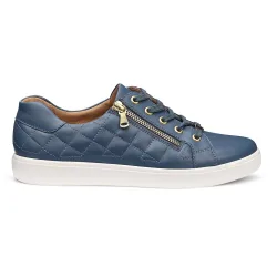 Women's Extra Wide 'Wonder' Quilted Trainers in Mid Blue Size: 9 - Mid Blue - Size: 9