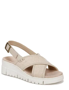 Women's Uptown Sonoma Slingback Sandals in Beige Size: 4 - Beige - Size: 4 - Vionic - FashionsVida