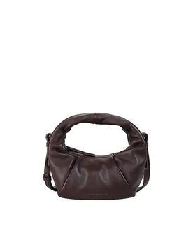 Borsa in pelle - Mini Bag GRETA MINI ESSENTIAL SILKY rosso scuro - LES VISIONNAIRES - FashionsVida