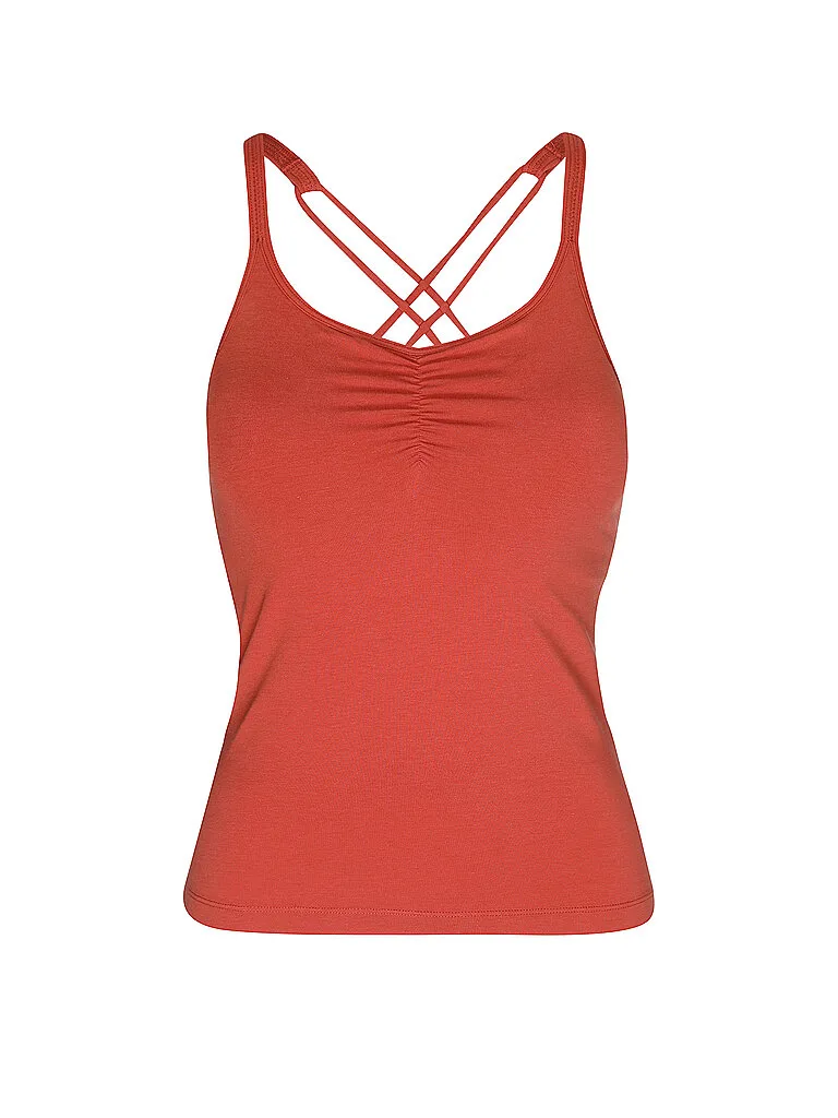 Tanktop de yoga Infinity para mujer coral M - Mandala - FashionsVida