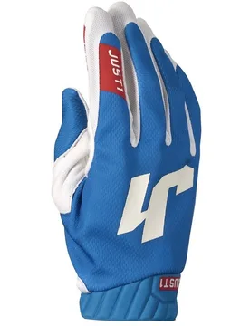 Guanti Moto Cross Enduro J-FLEX 2.0 Blu Bianco taglia L - JUST1 - FashionsVida