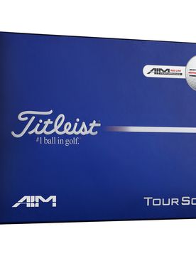 Golfbälle Tour Soft AIM 2026 - 12er Pack, weiss/rot