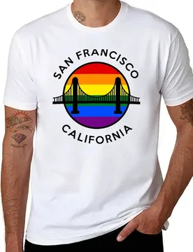 GOLDEN GATE - RAINBOW ROUND SF CA - D2BLACK T-Shirt essential t shirt man t shirts graphic T-Shirt - Aliexpress - FashionsVida