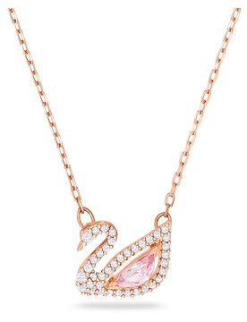 Collana Swan, Cigno, Rosa, Finitura oro rosa 18K OS