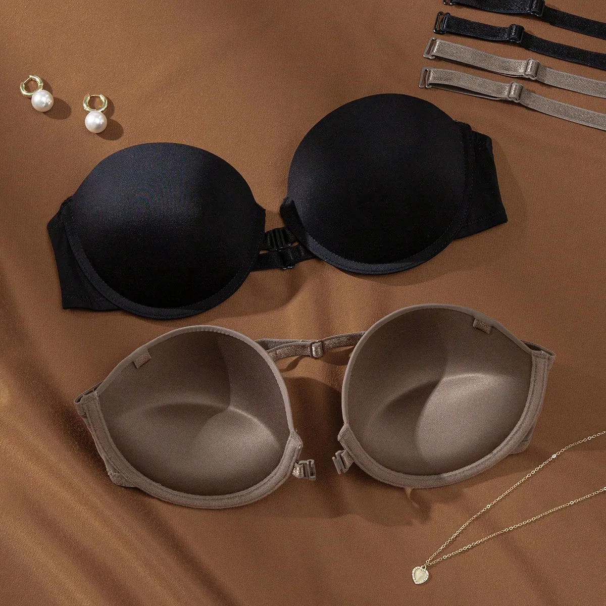 Piezas/Set de sostenes casuales y simples de unicolor para mujer - Shein - FashionsVida