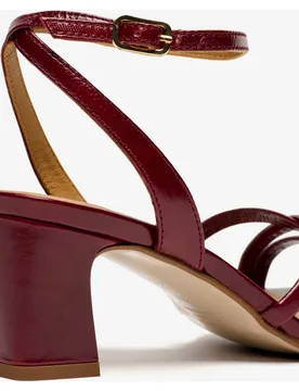 Sandalias de tacón de mujer con tiras tubulares de piel - Pedro Miralles - FashionsVida
