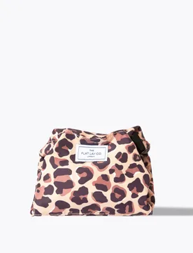 Open Flat Makeup Bag In Leopard Print female - The Flat Lay Co. - FashionsVida