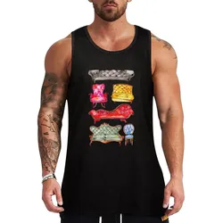 Victorian Lounge – Rainbow Palette Tank Top Lightweight Tank Top Breathable Quick Dry Sleeveless