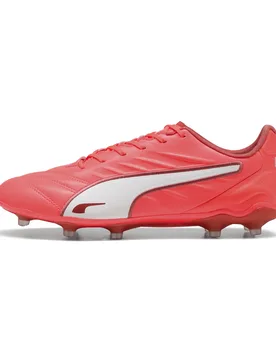 Unisex King Pro Fg/ag Football Boots - Red Leather - Size Uk 7 - Puma - FashionsVida