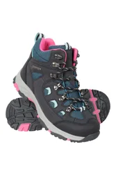 Kids Unisex 'Adventurer' Waterproof Boots With Heel & Toe Bumper Walking Shoes Navy - Size Uk 11 Kids