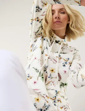 Baumwoll-Sweatshirt, normale Größen, Farbe Weiß, 52, weicher Baumwoll-Mix mit Elasthan anschmiegsam Damen - Walbusch - FashionsVida