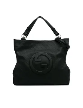 Women's Preloved Medium Blondie Satchel Bag in Black - Black - Size: One Size - Gucci - FashionsVida
